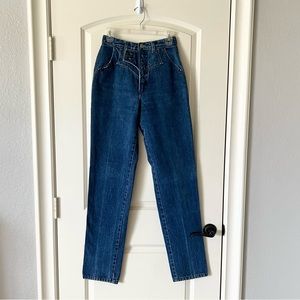 VTG 80S BLAZE BATWING WESTERN RIDING GEAR BLUE JEANS